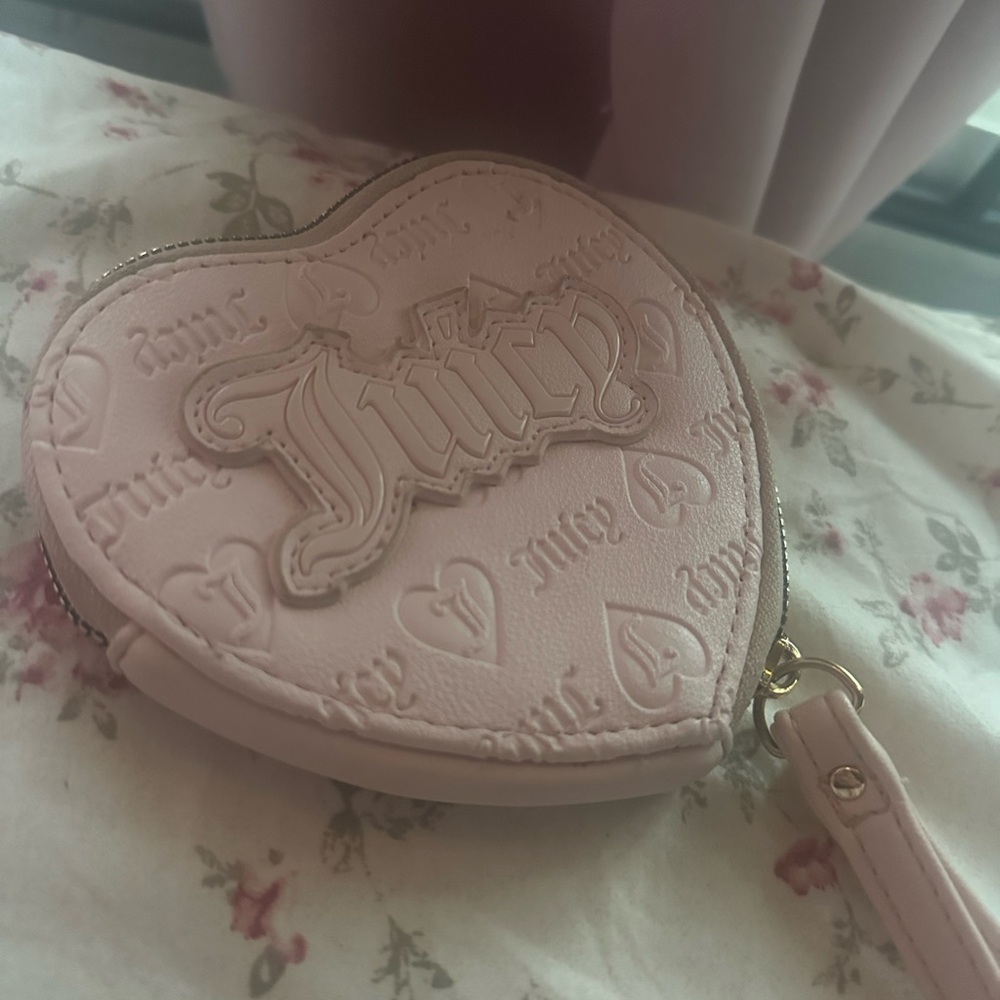 Juicy Couture Light Pink Heart Wristlet